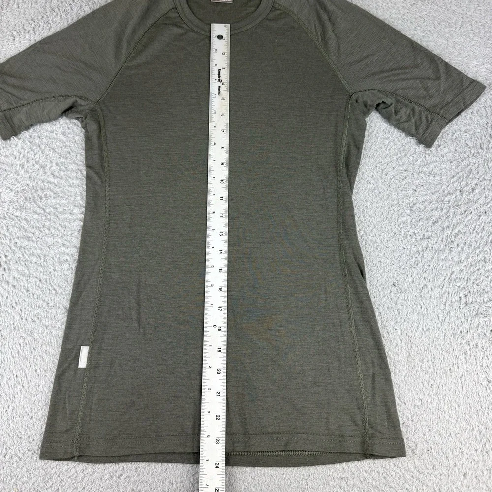 Icebreaker Shirt Mens M Green Bodyfit 200 Merino Wool Fitted Base Layer READ